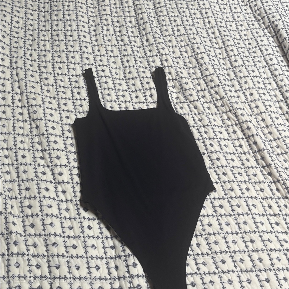 PacSun Contour Black Square Neck Bodysuit